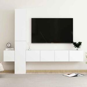 Beaumont 160cm Wooden 5 Piece Entertainment Unit In White