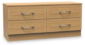 Killgarth 4 Drawer Low Storage Chest Unit | White or Oak | Roseland