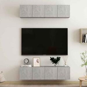 Beaufort 60cm Wooden Entertainment Unit In Concrete Grey