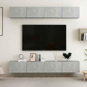 Beaufort 100cm Wooden Entertainment Unit In Concrete Grey