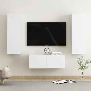 Beaverton 80cm Wooden 3 Piece Entertainment Unit In White