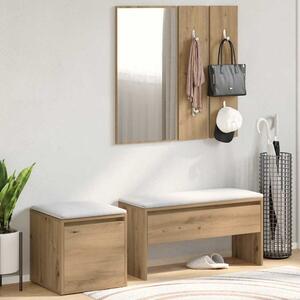 Gaius Wooden Hallway Furniture Set In Artisan Oak