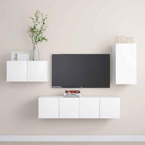 Binnenstad 60cm Wooden 4 Piece Entertainment Unit In White