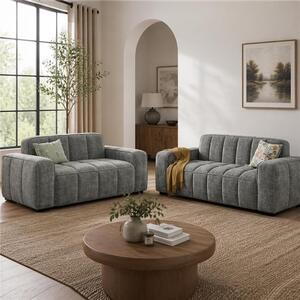 Pelaro Fabric 3+2 Seater Sofa in Grey