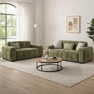 Pelaro Fabric 3+2 Seater Sofa in Olive Green