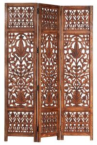 Danessa Wooden 3 Panels 120cm x 165cm Room Divider In Brown