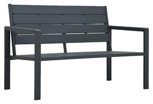 Emma Wooden Garden Seating Bench With Steel Frame In Grey