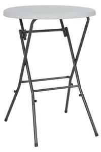 Brenna HDPE Folding Bar Table With Steel Legs In White