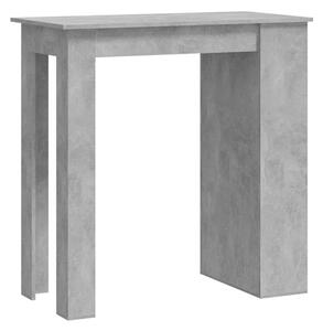 Aiza 102cm Wooden Bar Table With Storage Rack In Concrete Effect