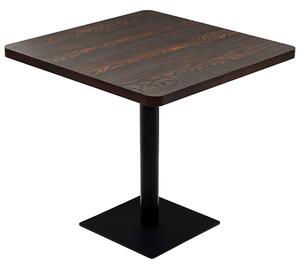 Causer Square Wooden Bistro Table In Dark Ash