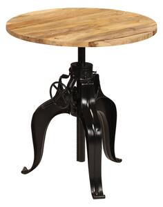 Veda Round Large Wooden Bar Table With Steel Base In Natural