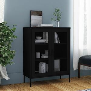 Emrik Steel Storage Cabinet With 2 Doors In Black