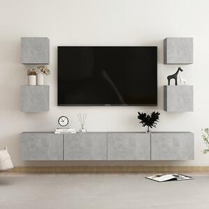 Celexa Wall Hung Wooden Entertainment Unit In Concrete Effect