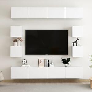 Biton Wall Hung Wooden Entertainment Unit In White