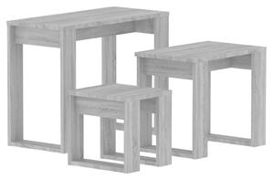 Nesting Tables 3 pcs Grey Sonoma Engineered Wood
