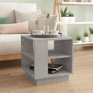 Batul Wooden Coffee Table With Undershelf In Concrete Effect