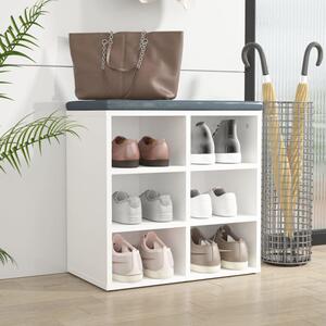 Fleta Shoe Storage Bench With 6 Shelves In White