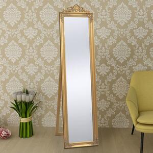 Kellan Free-Standing Baroque Style Mirror In Gold
