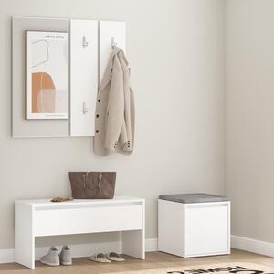 Gaius Wooden Hallway Furniture Set In White