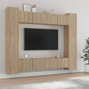 Alytzia Wooden Living Room Furniture Set In Sonoma Oak