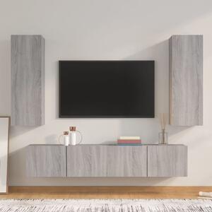 Paidi Wooden Living Room Furniture Set In Grey Sonoma Oak