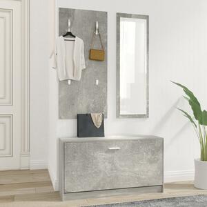 Cullman Wooden Hallway Furniture Set In Concrete Effect