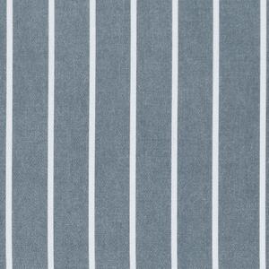 ANTE DECOR Burgess Printed Cotton Stripe Fabric Blue