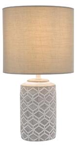 Dar Wisebuys Ilona Ceramic Table Lamp In Grey With Shade