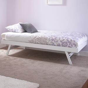 Millom Wooden Single Trundle Bed In White
