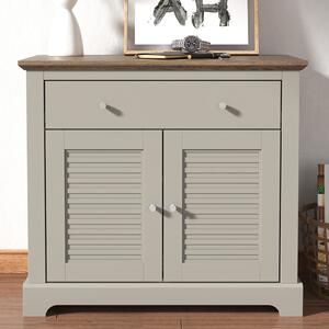 Shelby Wooden Sideboard With 2 Doors 1 Drawer In Light Grey