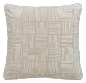 Lexington Ivory, Sustainable Feather, Cushion, 55cm x 55cm - Andrew Martin Velvet Geometric