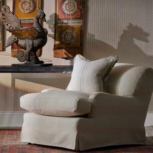 Atrani Stripe Taupe, Sustainable Feather, Cushion - Andrew Martin Sophie Paterson With Trim/Fringe & Linen Blend