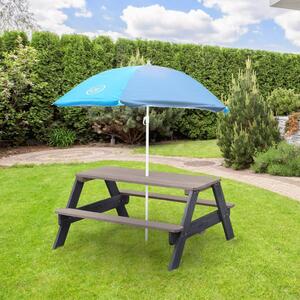 AXI Children Picnic Table Nick with Umbrella Brown and Grey