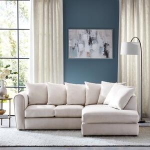 Blake Opulent Velvet Curved Quilted Arm Corner Sofa