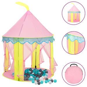 Children Play Tent with 250 Balls Pink 100x100x127 cm