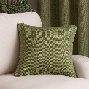 Churchgate Oakham Herringbone Cushion Olive