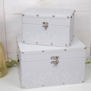 Set of 2 Amore Wedding Keepsake Luggage Boxes