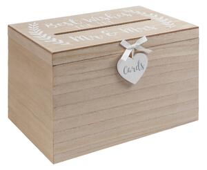 Love Story Best Wishes For The Mr and Mrs Card Box Natural