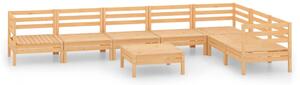 8 Piece Garden Lounge Set Solid Wood Pine