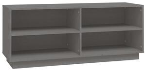 Shoe Cabinet Grey 110x34x45 cm Solid Wood Pine