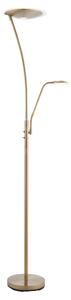 Alassio Glass LED Floor Lamp In Antique Brass