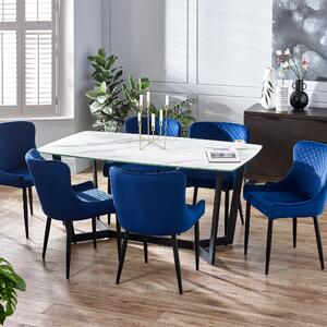 Olympus 6 Seater Dining Table Marble White