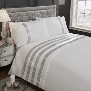 Carly Embellished Bedding Set White