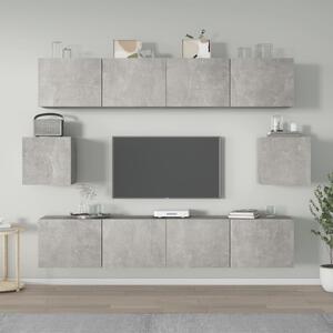 6 Piece TV Cabinet Set Concrete Grey Engineered Wood