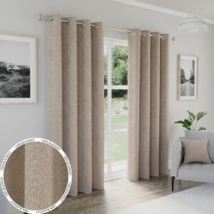 Austin Thermal Ready Made Eyelet Blackout Curtains Natural