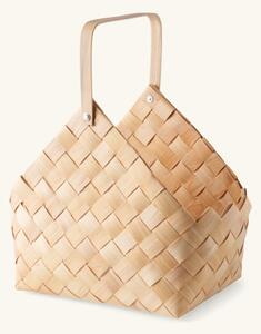 Basket with handle - Cypress. 41 x 23 x 17/33 cm. - Nature - Søstrene Grene