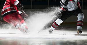 Photography Ice hockey players facing off, Ryan McVay