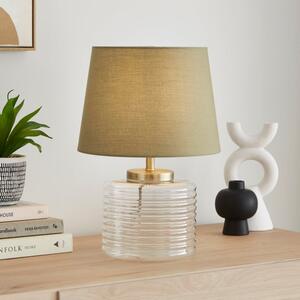 Charelle Ribbed Glass Table Lamp