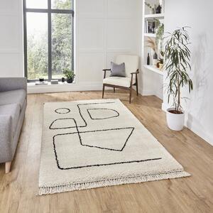 Boho A474 Berber 120cm x 170cm Rug White Black