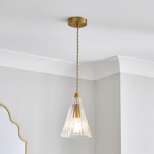 Amber Art Deco Pendant Light